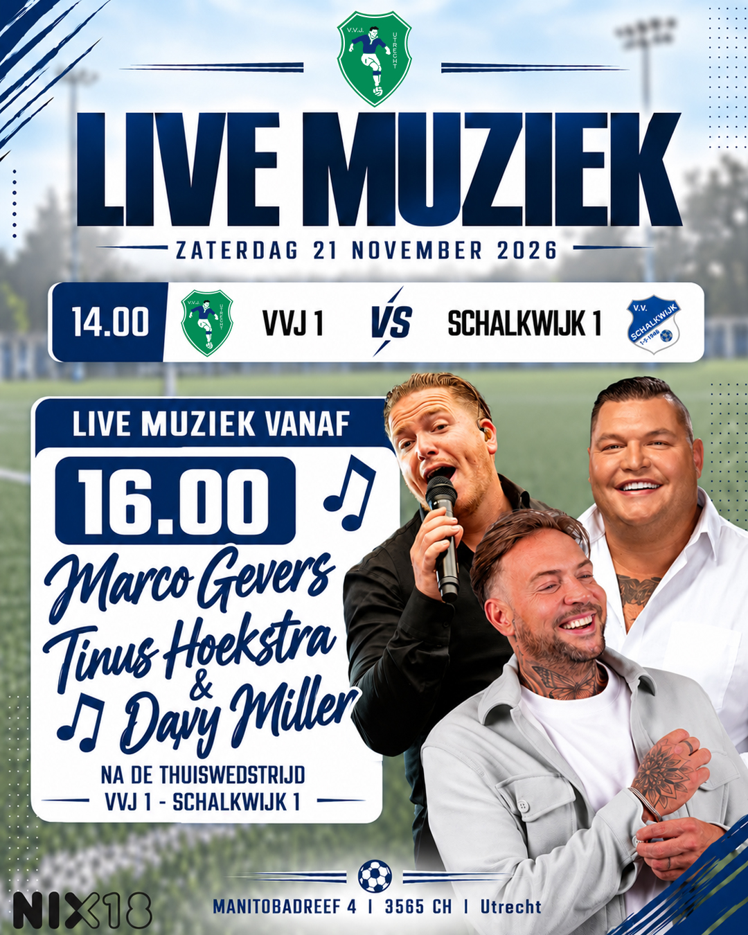 21 November Live Muziek: Marco Gevers, Tinus Hoekstra & Davy Miller!