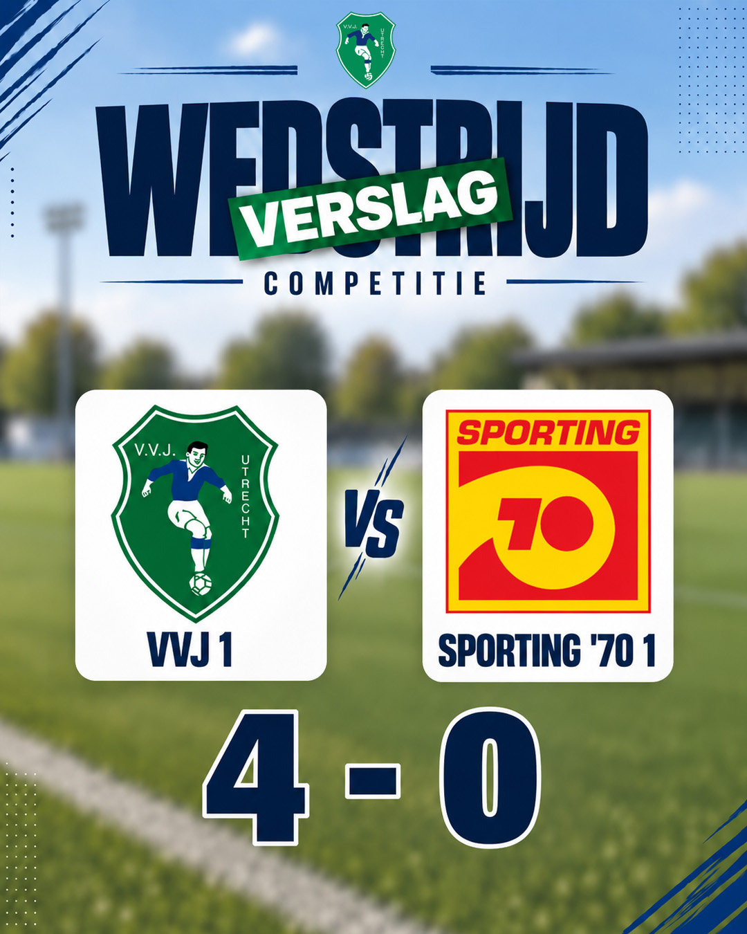 Wedstrijdverslag VVJ 1 - Sporting '70 1