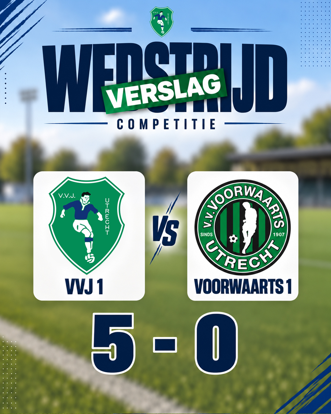 Wedstrijdverslag VVJ 1 - Voorwaarts 1
